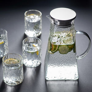 Pichet en verre en forme de Triangle avec couvercle, pichet d'eau à thé glacé, pichet d'eau chaude et froide, café, lait et jus, boisson, charpe - Product Image 4