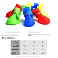 Bottes de pluie en PVC quatre saisons pour chiens – Durables, antidérapantes, imperméables, résistantes à l'usure, souples, anti-salissures – Chaussures modernes et minimalistes pour animaux de compagnie