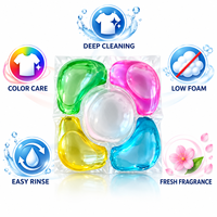 Capsules de lessive écologiques jetables 5 en 1 de qualité supérieure pour vêtements, OEM ODM, marque privée, marques modernes de soins du linge