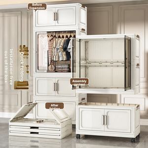 Armadio Guardaroba Moderno in Plastica Organizer per Abiti e Unità Contenitore per Camera da Letto Arredamento per Uso Generale - Product Image 5