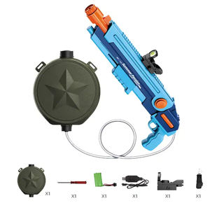 Большой водяной пистолет, игрушечный ручной автоматический интегрированный пистолет-распылитель воды дальнего действия, Детские уличные игрушки с резервуаром для хранения - Product Image 5