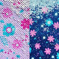 Robe florale pleine largeur de style européen et américain, en tissu brocart perlé tendance, broderie de sequins réversible, 100% polyester