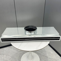 Diffuseur linéaire à fentes avec boîtier de plénum intégré pour sortie d'air de climatisation centrale, boîtier de plénum métallique pour chauffage et refroidissement