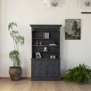 Estantería Vertical de Madera de Pino Maciza de Estilo Vintage, Ecológica, con Estantes Ajustables, para el Hogar, Oficina, Escuela, Sala de Estar - Product Image 1