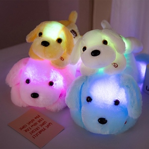 Wholesale LED Dog Plush Stuffed Animal Light up Soft Toy Glowing Puppy Doll OEM Custom Logo Size Color Factory Supply