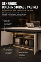 Table de Conférence de Luxe avec Panneau E0, Éclairage LED Intégré, Multiprise Intégrée, Plateau en Aluminium de 50 mm, Grande Table de Réunion, Taille Personnalisée OEM