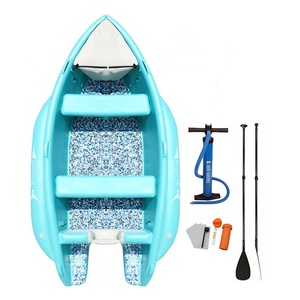 Bateau de pêche gonflable en PVC Drop Stitch, canoë pliable, kayak à rames pour la famille et les amis - Product Image 4