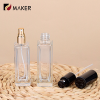 Carré 3ml 5ml 6ml 15ml 30ml 100ml Vide Long Grand Vaporisateur Rechargeable Parfum Atomiseur Distributeur D'échantillons Bouteille De Parfum En Verre De Voyage
