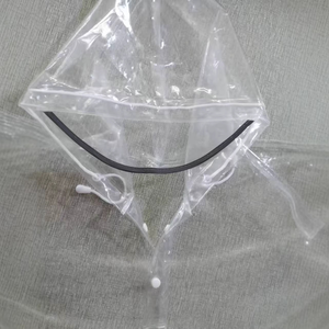 Poncho <span class=keywords><strong>de</strong></span> <span class=keywords><strong>pluie</strong></span> transparent personnalisé, imperméable et réutilisable en EVA, avec capuche et bordure réfléchissante <span class=keywords><strong>de</strong></span> sécurité pour le vélo - Product Image 5