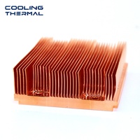 Radiateur à ailettes en cuivre sur mesure pour électronique à flux de chaleur élevé