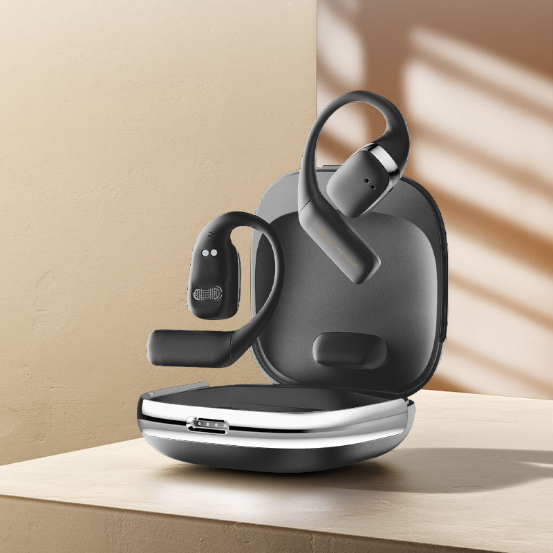 Sibyl ANC Open-Ear Hook True Wireless Earbuds | Bluetooth 5.4, Active Noise Cancellation, Hands-Free Business Headset, Charging Case