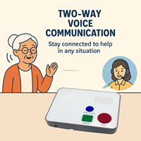 Appareil d'appel de soins aux personnes âgées facile à utiliser avec appel vocal bidirectionnel-Communication simple pour les personnes âgées