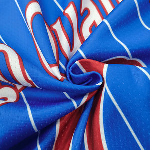 เสื้อบาสเก็ตบอลกีฬาสไตล์สตรีทเสื้อพิมพ์ซับลิเมชันสีฟ้า - Product Image 4