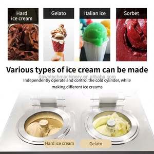 Máquina de Helado Italiano Comercial de Doble Cilindro para Mesa, 48L/H - Product Image 5