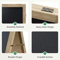 Papan Tulis Berbingkai 40"x20" Ekstra Besar, Papan Tulis Dua Sisi, Area Tulis Luas, Mudah Dipindahkan dan Dipasang