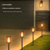 Lampes solaires LED d'extérieur TIMON, torches à flamme, lumières de jardin décoratives, lanternes vacillantes dansantes pour la décoration des chemins