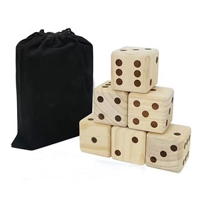 Set di Dadi Giganti in Legno per Esterni con Borsa Portaoggetti e Fogli Segnapunti, Gioco per Feste in Famiglia, Gioco da Giardino, Giocattolo Estivo da Spiaggia per Bambini - Product Image 2