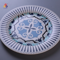 Vaisselle personnalisée vaisselle en porcelaine plats ensembles de vaisselle Design en céramique en relief nouveau ensemble de Table à manger minimaliste rond 18 pièces Kit