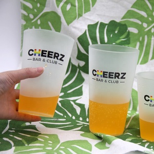 Sinh thái thân thiện BPA miễn phí biểu tượng tùy chỉnh tái sử dụng uống Mug PP Frosted cốc nhựa cho Đảng - Product Image 1