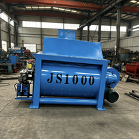 Bétonnière à double arbre à rotation forcée JS1000 |   Centrale de Béton Prête à l'Emploi Industrielle de 1000L, Machine de Malaxage