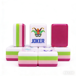 <span class=keywords><strong>Mahjong</strong></span> américain moderne de haute qualité en acrylique à 4 couches, rouge rose, personnalisable en gros - Product Image 5