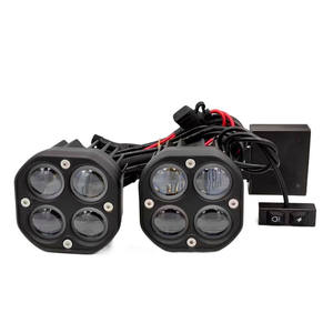 Projecteur LED 40W pour voiture, direct usine, phare trèfle à quatre feuilles, bicolore, pour moto, éclairage de modification et d'appoint - Product Image 1