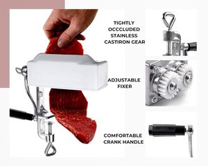 Ablandador <span class=keywords><strong>de</strong></span> Carne Metálico Comercial <span class=keywords><strong>de</strong></span> Alta Resistencia, Accesorio para Picadora <span class=keywords><strong>de</strong></span> Carne con Abrazadera para Ablandar Carne <span class=keywords><strong>de</strong></span> Res <span class=keywords><strong>de</strong></span> Forma Eficiente - Product Image 3