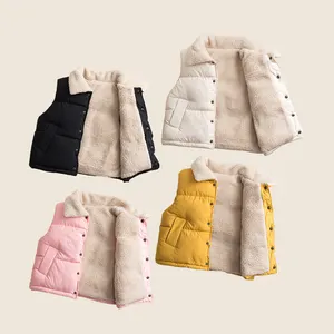 Autumn and winter new children's Plush vest fashion thickened vest baby vest cotton coat