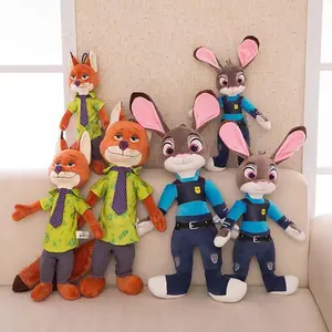 DL61401 China Factory Supplier Fox Shape Orange Doll Stuffed Animal Soft Plush Toys for Kids
