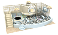 Parc d'aventure intérieur sur le thème des macarons, aire de jeux en peluche, piscine à balles en métal pour enfants, centre de jeux avec toboggan en spirale et trampoline