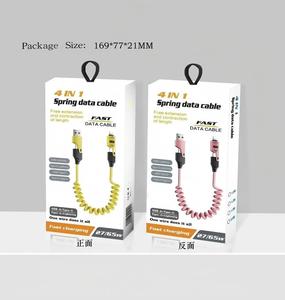 Câble USB OEM 65W en alliage de zinc avec blindage tressé <span class=keywords><strong>TPE</strong></span> 4-en-1 pour charge rapide et transfert de données, compatible avec banques d'alimentation et écouteurs - Product Image 6