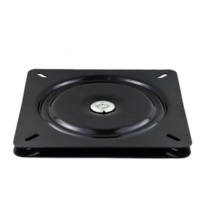 Base rotative pour table à manger 300x300 demi-perles noires en acier laminé à froid, design moderne et durable - Product Image 3