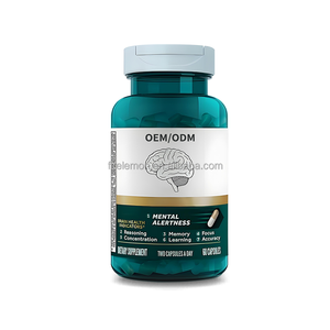 Suplemento Dietético OEM/ODM de 60 Cápsulas de Bacopa Monnieri y L-Teanina, Suplemento para el Cerebro, Vigilancia Psicológica, Memoria, Extracto de Plantas - Product Image 1