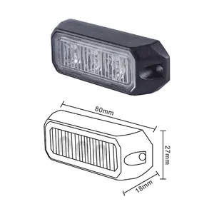 SMBX – lumière clignotante à 3 LED pour voiture, véhicule d'urgence, ambre, rouge, bleu, camion, stroboscope, lumière d'avertissement clignotante