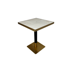 <span class=keywords><strong>Tavolo</strong></span> Quadrato di Lusso per Caffetteria e Fast Food, <span class=keywords><strong>Tavolo</strong></span> <span class=keywords><strong>in</strong></span> Metallo e <span class=keywords><strong>Marmo</strong></span>, Arredamento Moderno per Ristoranti Commerciali - Product Image 2