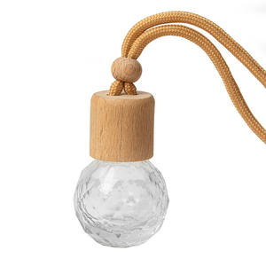 Botella Difusora de Aroma para Coche Cuadrada de 8ml, Vacía, Colorida, de Vidrio, con Tapa de Madera - Product Image 4