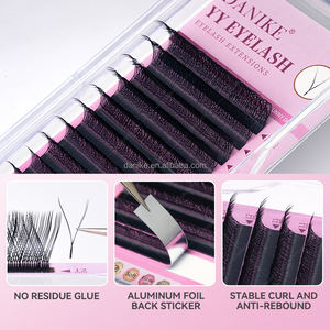 DANIKE 0.05 0.07混搭长度8-15毫米YY形睫毛延伸超柔软黑色哑光Y W睫毛D卷曲沙龙睫毛 - Product Image 6