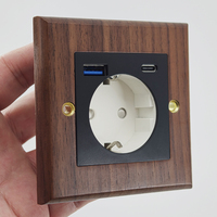 Prise murale USB en panneau de bois de noyer de qualité supérieure certifiée CE, fournisseur direct KSQ, pour distributeur en gros, commande en gros
