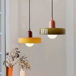 Nordic Modern Pendant Lamp Round E26 <b>LED</b> Touch Control Single Head For Home Bedroom Dining Room - Product Image 4
