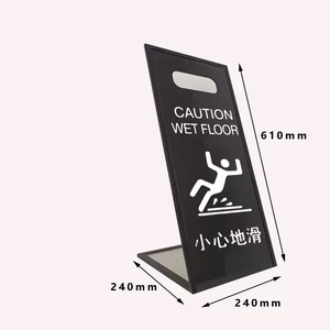 Panneau d'avertissement antidérapant en acrylique, Panneau de signalisation « Attention, marches en travaux », Fabricant de panneaux d'avertissement, Vente en gros - Product Image 1