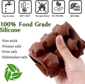 Boîte à <span class=keywords><strong>Chocolat</strong></span> en <span class=keywords><strong>Silicone</strong></span> Moules Bombes de Graisse Snacks Truffes Caramel Bonbons Durs Coeur Rond Étoile Fleur <span class=keywords><strong>Moule</strong></span> Outils de Gâteau - Product Image 4