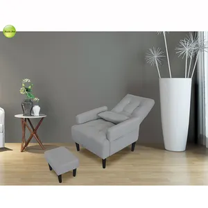 Amerikaanse Huis Meubels Moderne Licht Luxe Sofa Set Vouwen Rugleuning Met Bewegende Poef