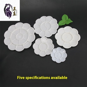 Paleta de Pintura de Plástico con Forma de Flor Blanca de <span class=keywords><strong>la</strong></span> Marca Weizhuang para Pintura Acrílica, Acuarela y Cerámica, Mezcla de Colores, Tamaño Personalizado para Artistas - Product Image 2