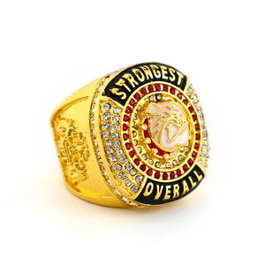 Bagues de championnat personnalisées du fabricant WTD Bagues de champion de baseball en alliage de zinc Bagues de champion en métal doré - Product Image 3