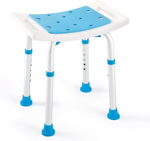 Shower Stool <strong>Bath</strong> Seat Chair, Tool-Free Assembly Height Adjustable <strong>Bath</strong> <strong>Bench</strong> with Padded Seat for Seniors, Disabled - Product Image 1