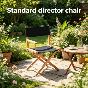 Chaise de Réalisateur Pliante Premium et Robuste, Conforme aux Normes, avec Support Ergonomique pour Maquillage en Intérieur, Espace de Repas en Extérieur et Terrasse - Product Image 4