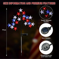 Luces Decorativas LED de Colores con Forma de Estrella, Luces Solares para Jardín, para Decoración de Fiestas, Días Festivos y Festivales, con Certificación CE, FCC y RoHS