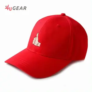 Mini gorra de béisbol a rayas rojas duras, gorra de béisbol con logotipo bordado 3d personalizado