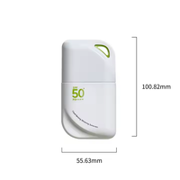 Nouveau style – Flacon vide de 50 ml en plastique doux au toucher pour crème hydratante, écran solaire, maquillage, avec porte-clés