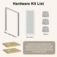 24 "x 80" Kit de montant de porte en bois de pin noueux avec 2 panneaux pour l'intérieur des portes de la maison, pour la salle de bain, le garde-manger et la blanchisserie.
